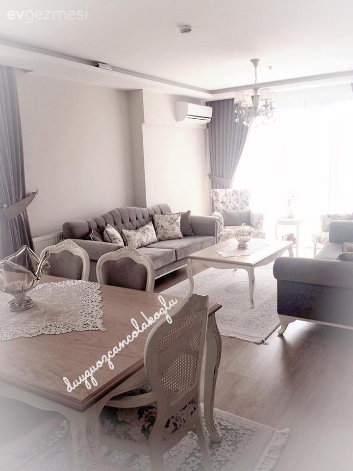 Country, Fon perde, Kahverengi, Orta sehpa, Salon, Yemek Odası, Perde