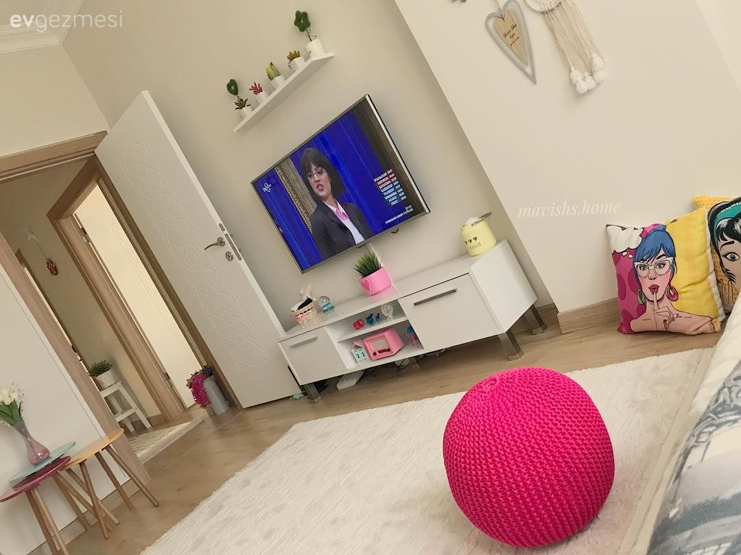 Oturma Odası, Puf, Beyaz halı