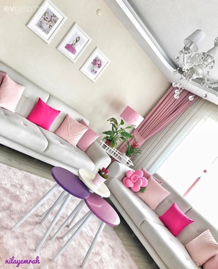 Halı, Pembe, Salon, Sehpa