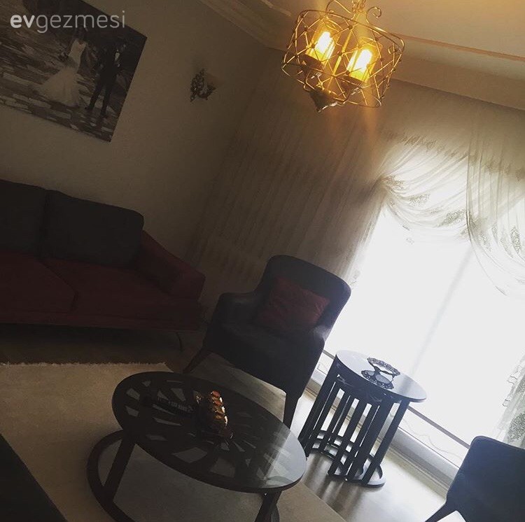 Aydınlatma, Bordo, Salon, Sehpa