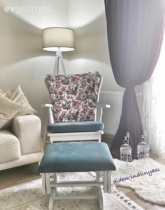 Berjer, Fon perde, Lambader, Mavi, Salon, Perde, Aydınlatma