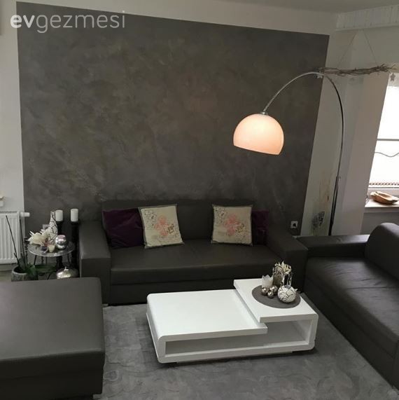 Gri, Halı, Puf, Salon, Sehpa