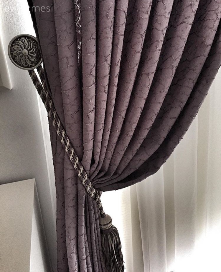 Bordo, Fon perde, Yatak Odası, Perde