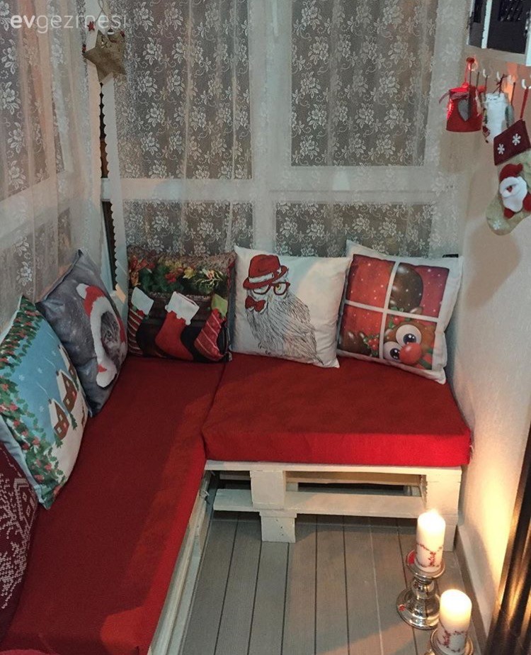 Balkon, Kendin Yap, Kırmızı, Kırlent