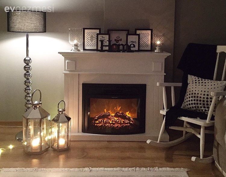 Dekoratif Objeler, Salon, Şömine