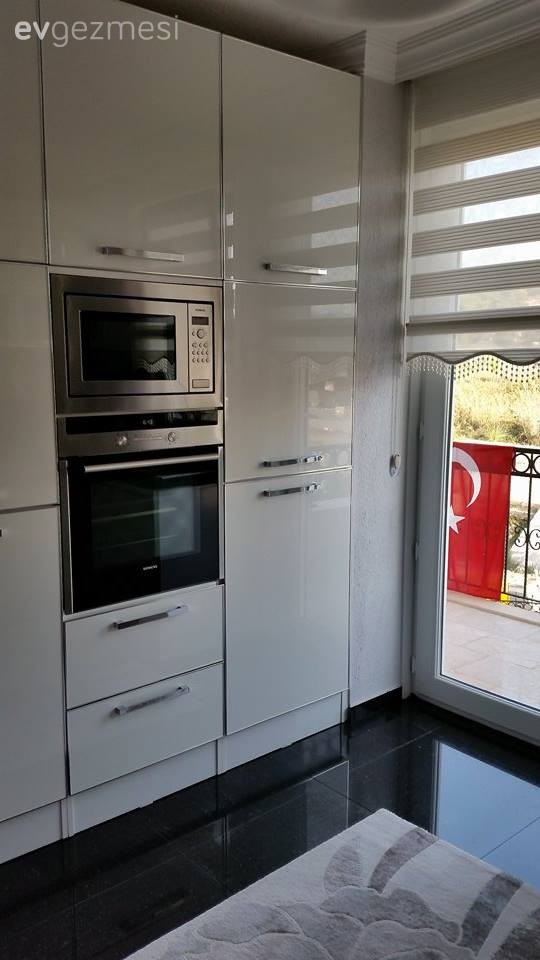 Beyaz mutfak, Mutfak, Zebra Perde, Perde