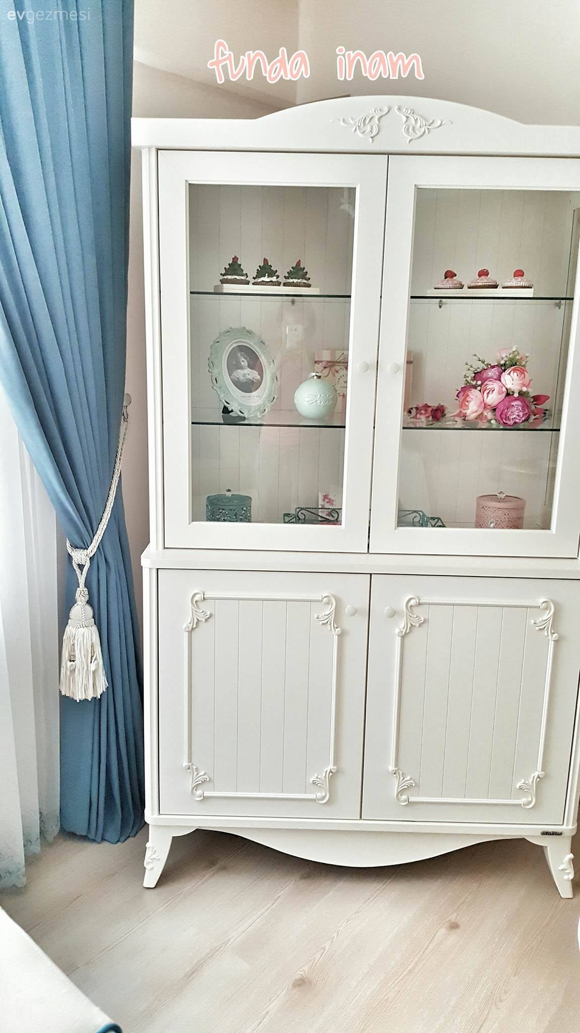 Fon perde, Mavi, Salon, Perde