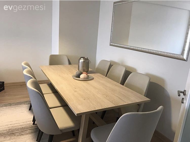 Ahşap Mobilya, Ayna, Krem, Salon, Yemek Odası