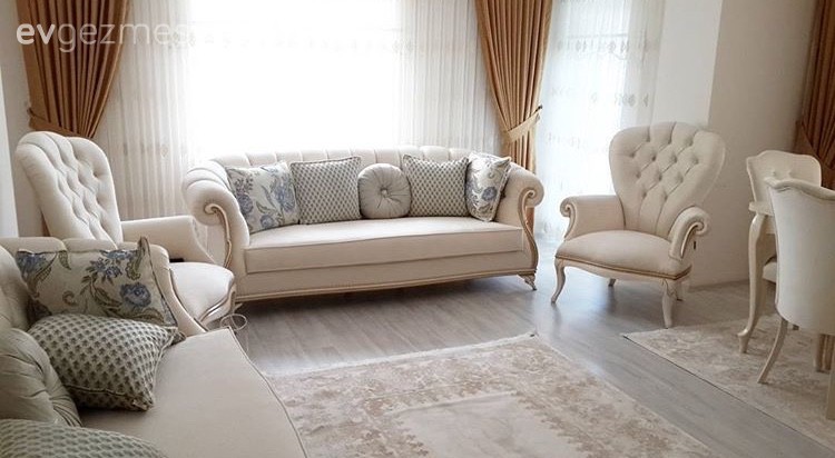 Beyaz, Fon perde, Halı, Kahverengi, Salon, Perde