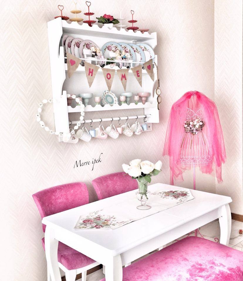 Mutfak, Mutfak masası, Pembe, Terek