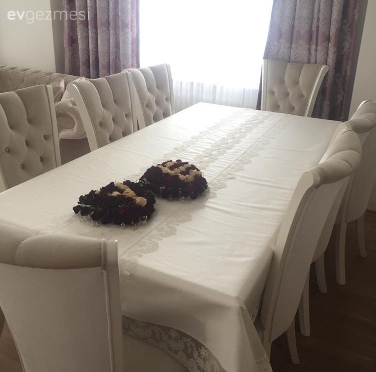 Fon perde, Krem, Pembe, Salon, Yemek Odası, Perde