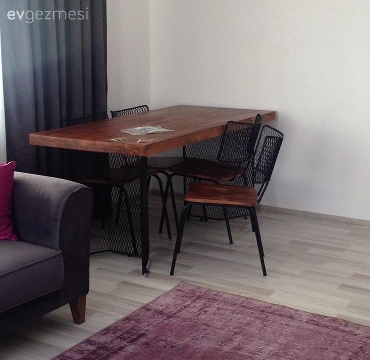 Ahşap Mobilya, Mor, Salon, Yemek Odası