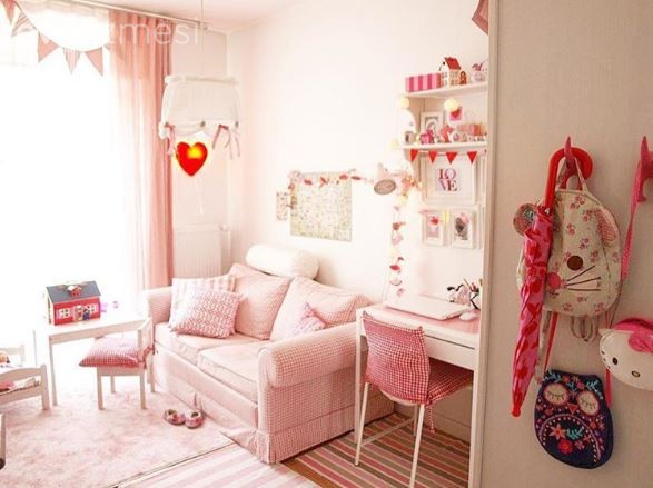 Çocuk Odası, Ikea, Kırmızı, Pembe