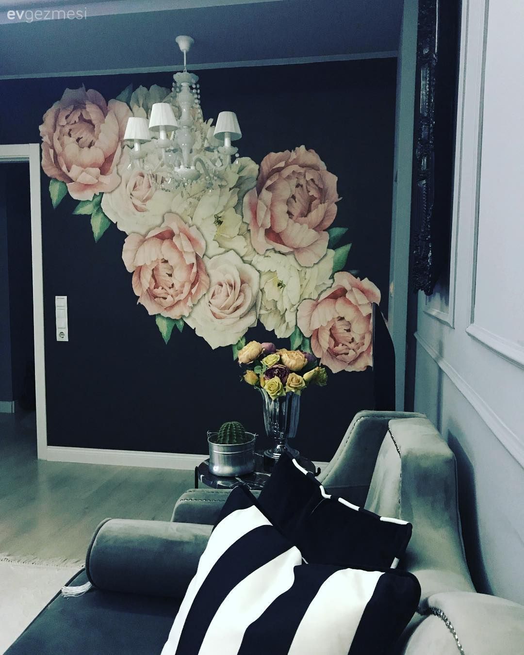 Duvar dekorasyonu, Duvar resmi, Salon, Siyah