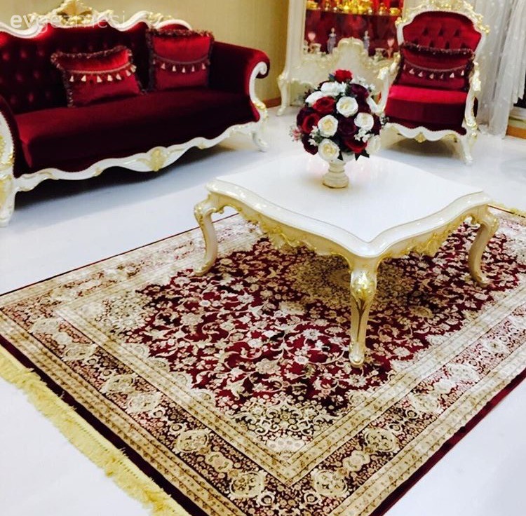 Berjer, Halı, Kırmızı, Orta sehpa, Salon