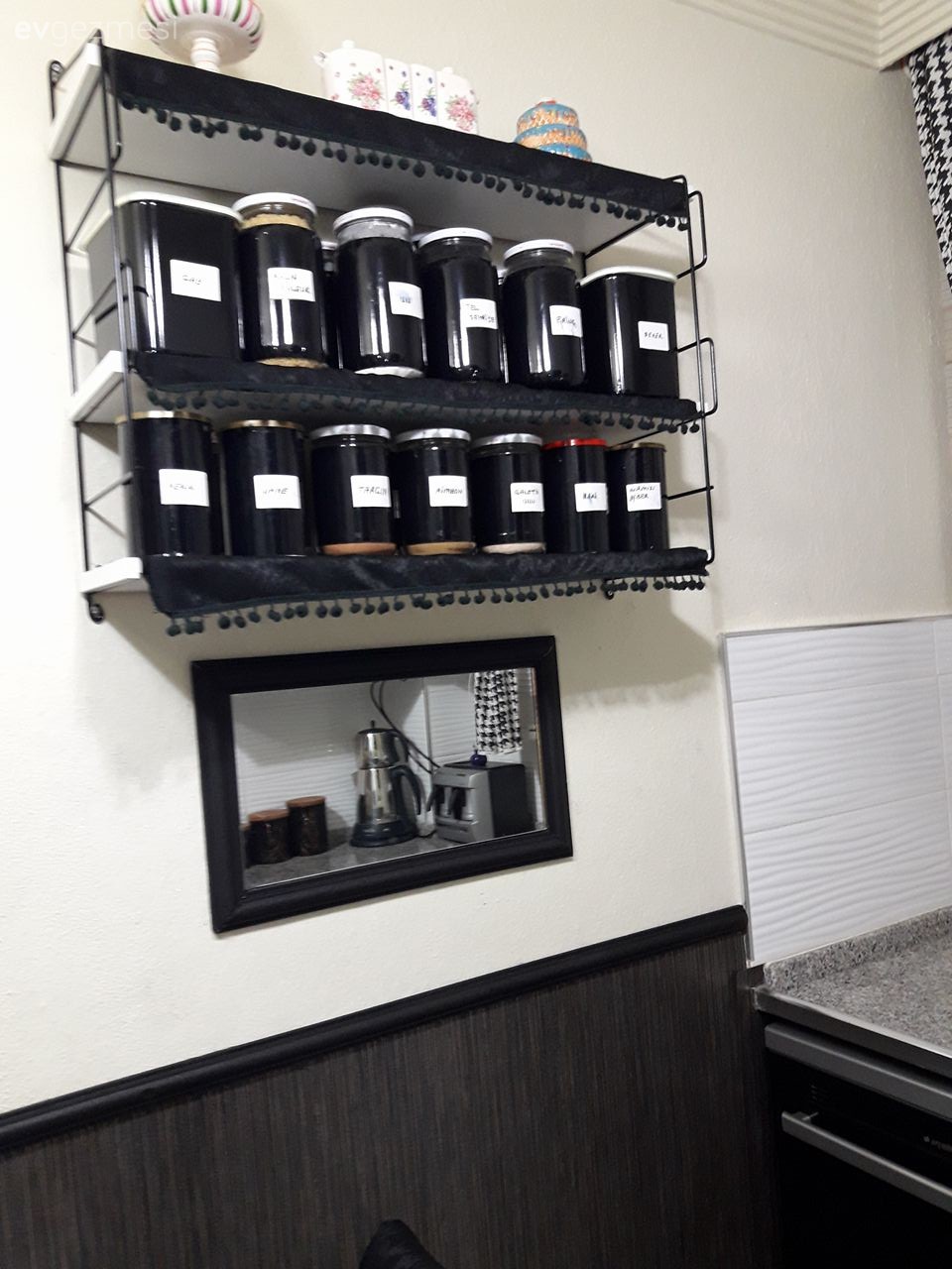 Kendin Yap, Modern mutfak, Mutfak, Siyah, Siyah- Beyaz