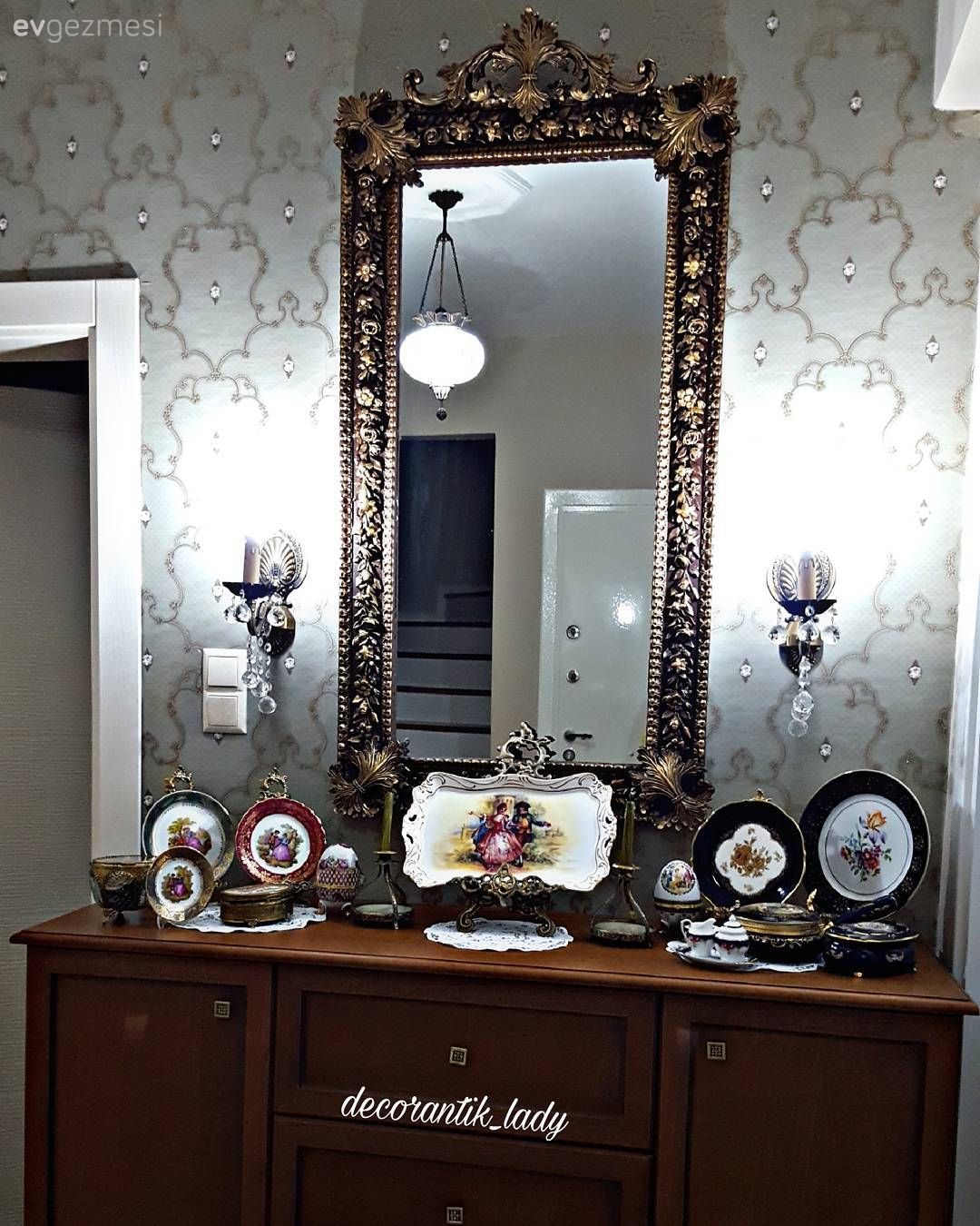 Duvar kağıdı, Ayna, Altın, Dekoratif Objeler