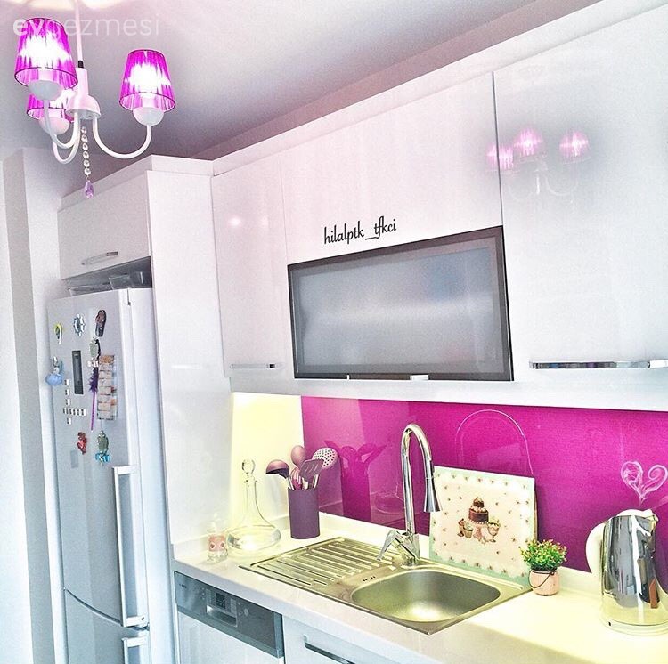 Aydınlatma, Beyaz mutfak, Mor, Mutfak