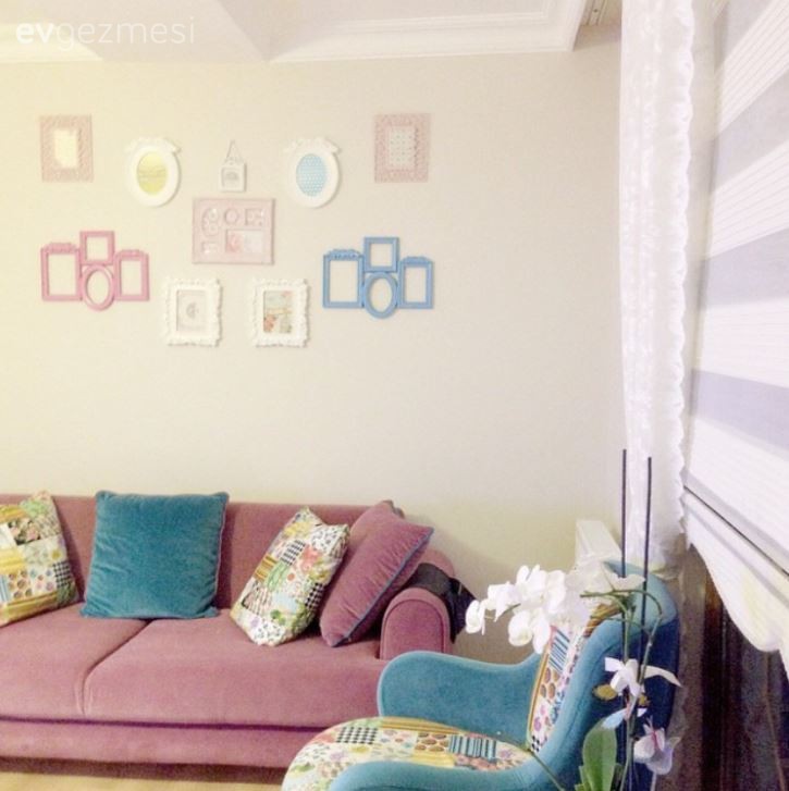 Arzu hanımın renkleri doyasıya kullandığı cıvıl cıvıl evi..