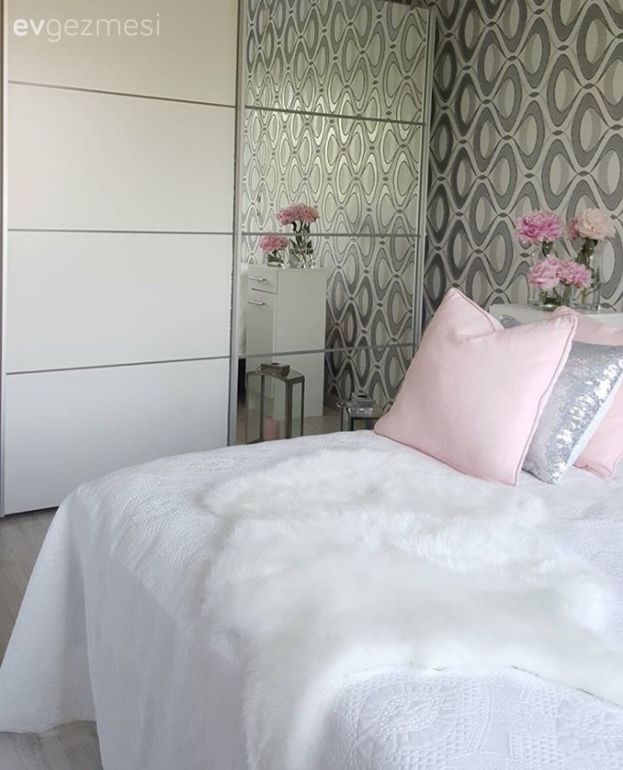 Duvar kağıdı, Pembe, Yatak Odası, Yatak örtüsü