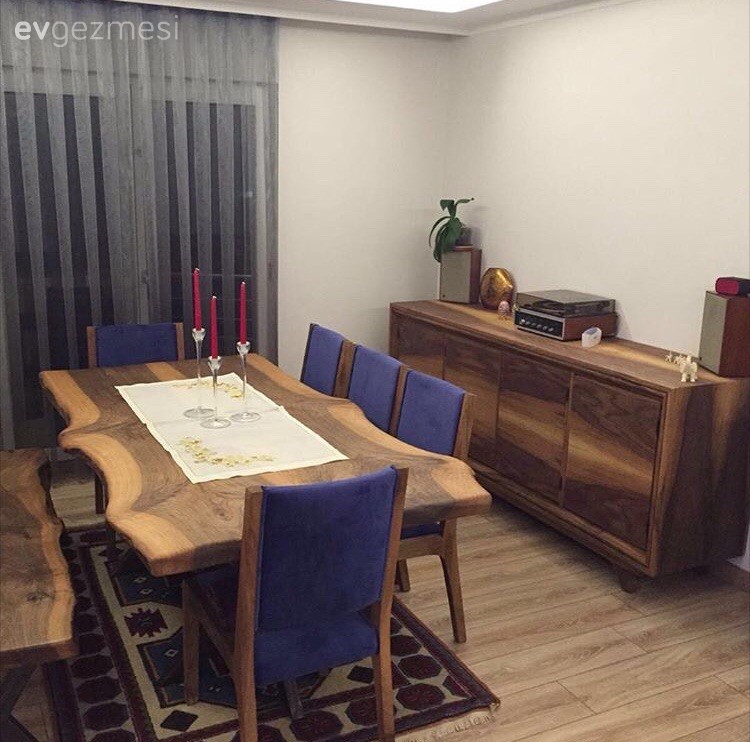Ahşap Mobilya, Lacivert, Salon, Yemek Odası