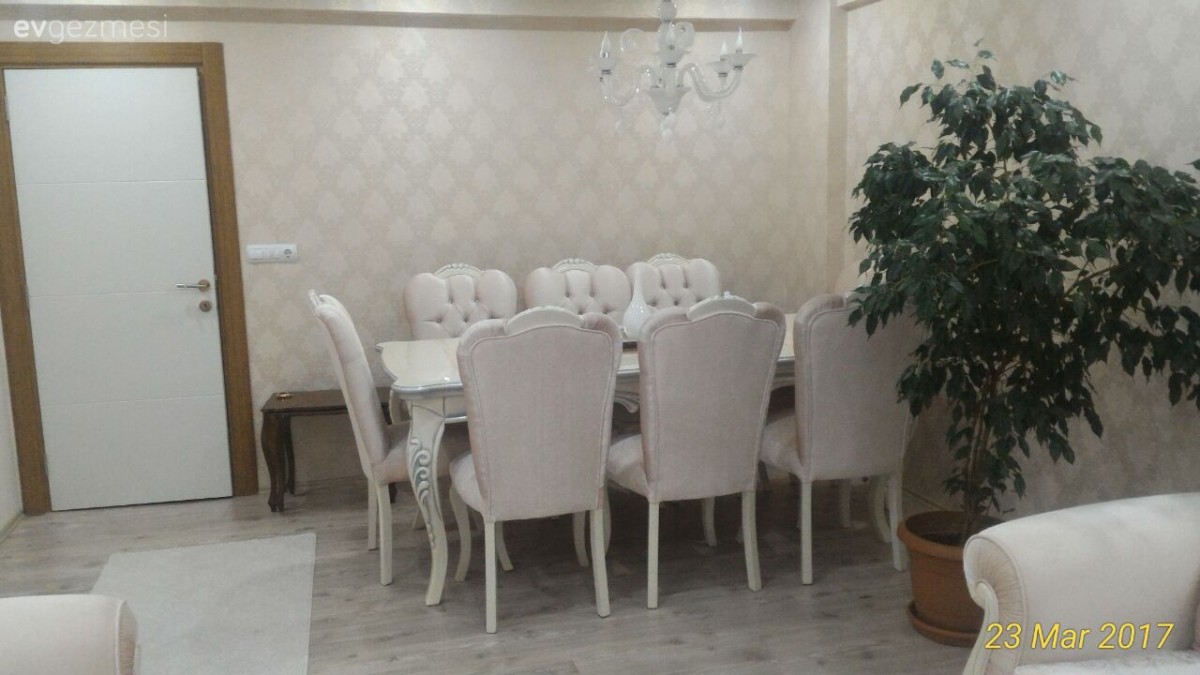 Krem, Salon, Yemek Odası