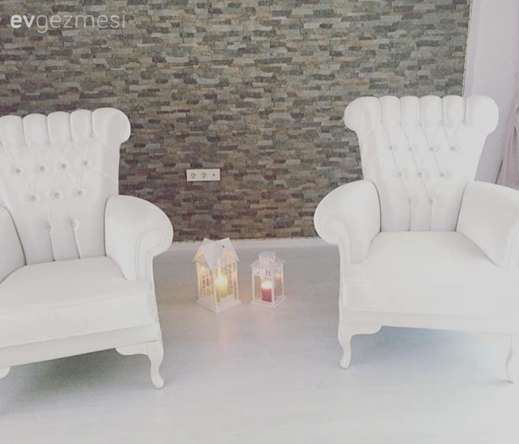 Berjer, Beyaz, Duvar kağıdı, Salon