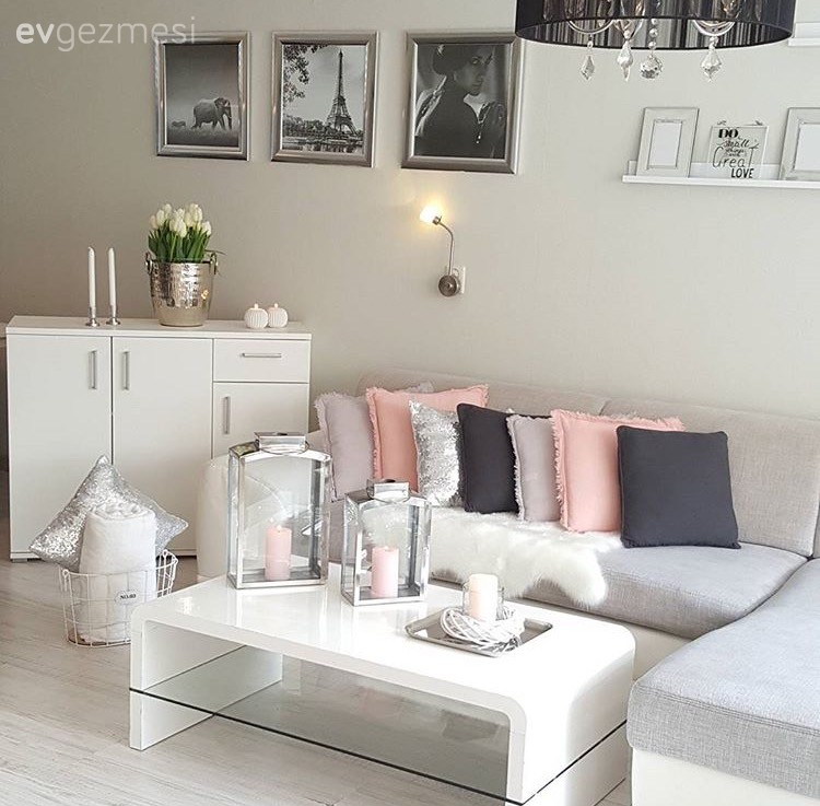 Modern stile şık dokunuşlar.. Güneş hanımın keyifli evinden.