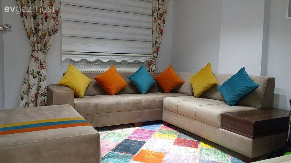 Halı, Japon perde, Köşe koltuk, Perde, Kırlent