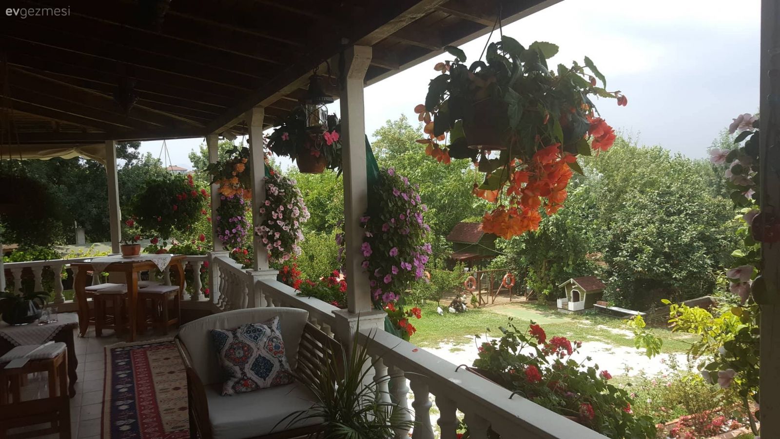 Teras, Bahçe, Çiçekler, Peyzaj