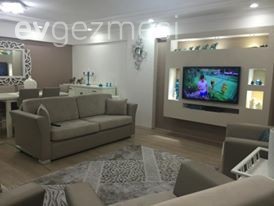 Kahverengi, Mavi, Salon, Tv ünitesi