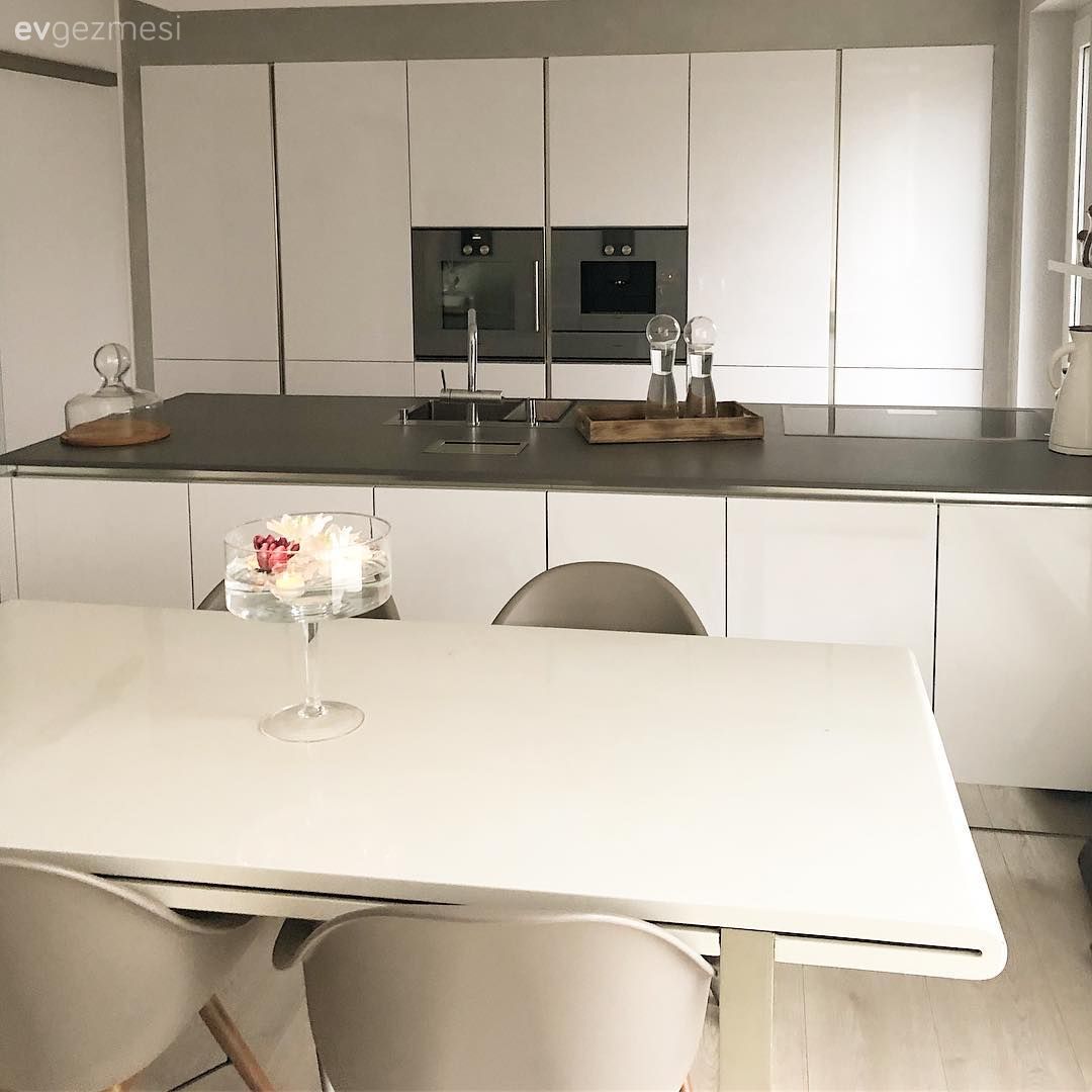 Mutfak, Mutfak masası, Modern mutfak, Mutfak yarım adası, Beyaz mutfak