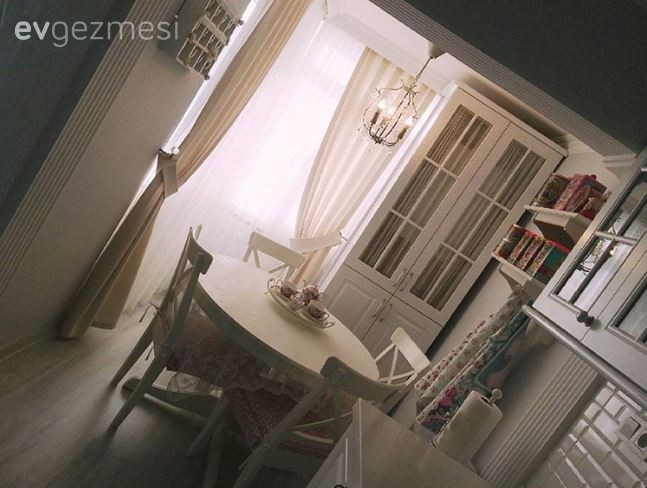 Beyaz mutfak, Ikea, Mutfak, Perde, Mutfak masası