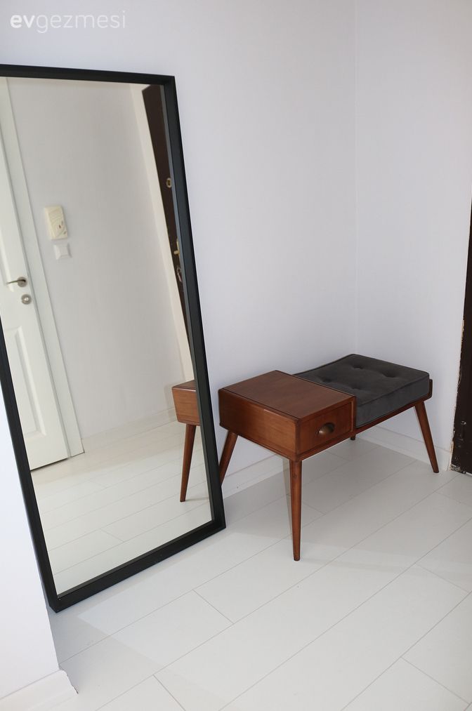 Ahşap Mobilya, Antre, Ayna, Beyaz parke