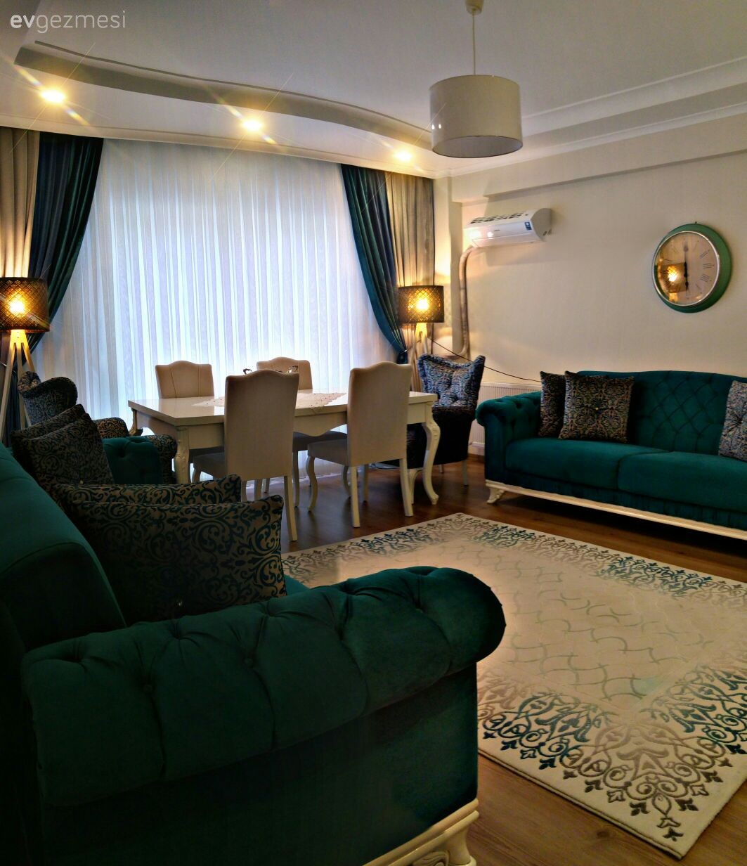 Uyumun ön planda olduğu, şık ve huzurlu bir ev. Sinem hanımın dekoru..