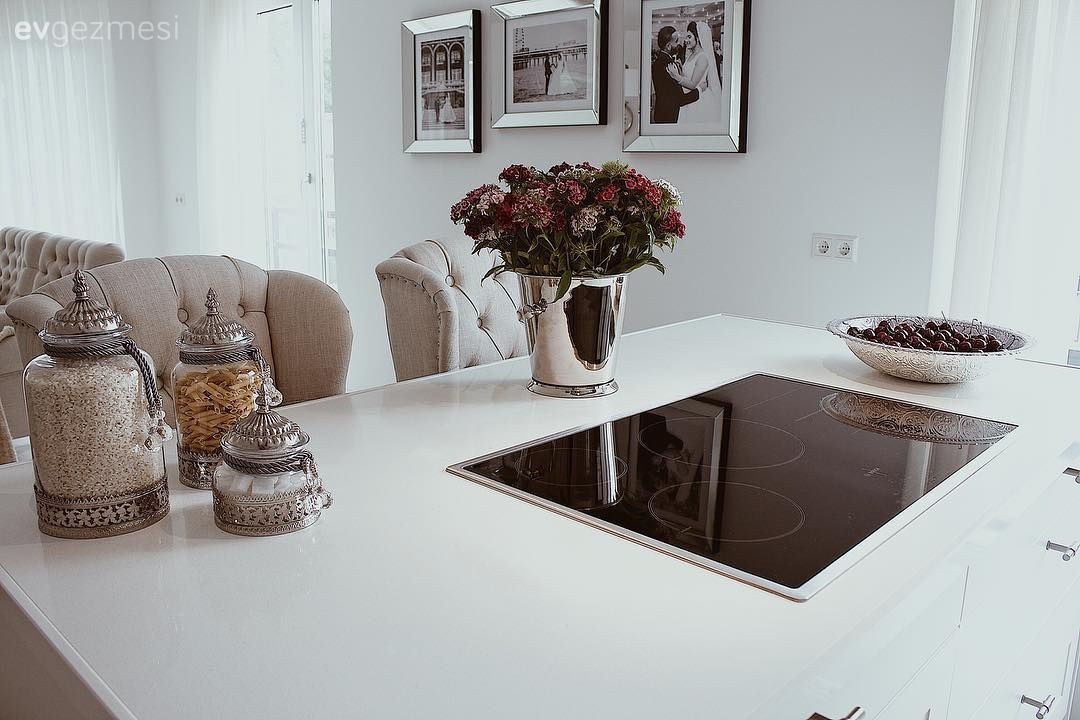 Mutfak, Cam Ankastre, Cam ocak, Beyaz mutfak, Ada mutfak