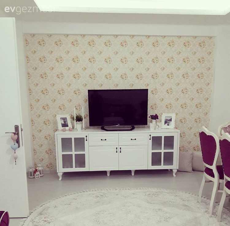 Duvar kağıdı, Salon, Tv ünitesi, Yemek Odası