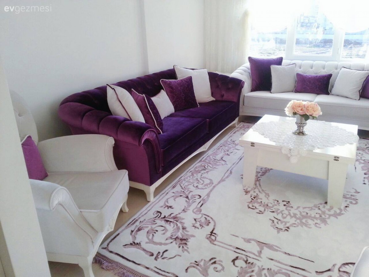 Berjer, Halı, Mor, Orta sehpa, Salon