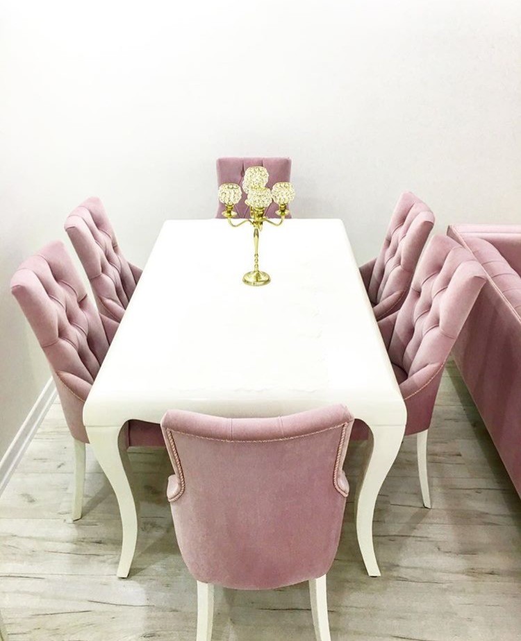 Altın, Pembe, Salon, Yemek Odası