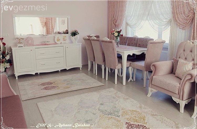 Halı, Pembe, Salon, Yemek Odası