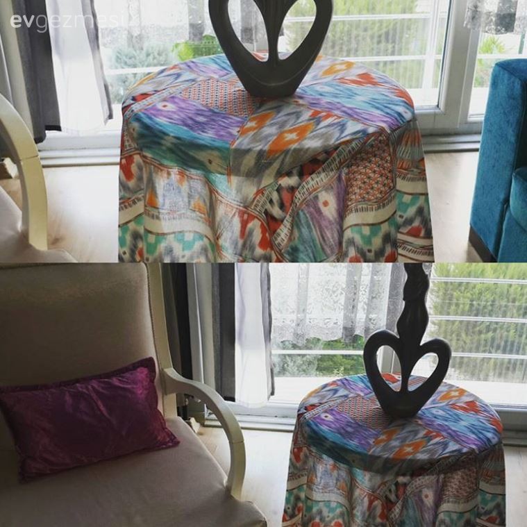 Müge hanımın keskin renk ve desenlerle, biraz çılgın evi..