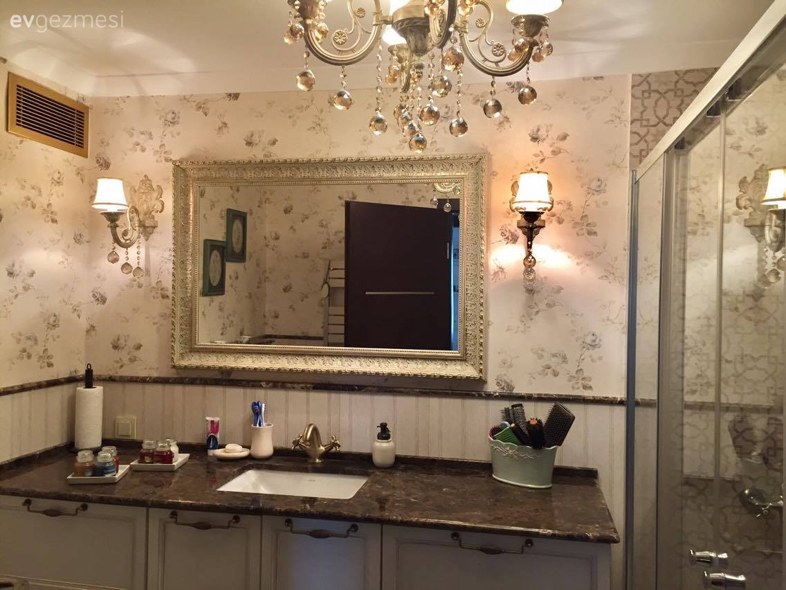 Avize, Banyo, Duvar kağıdı, Aydınlatma