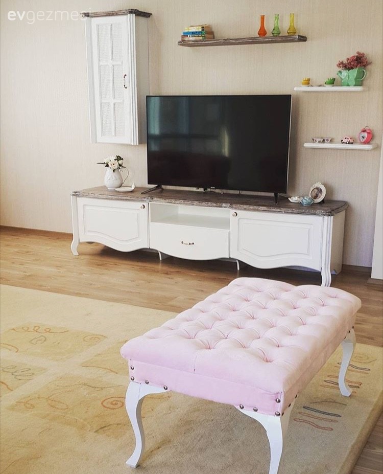 Koltuk Döşeme, Pembe, Puf, Salon, Tv ünitesi