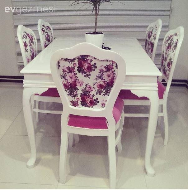 Çiçekli desen, Mutfak, Pembe, Mutfak masası