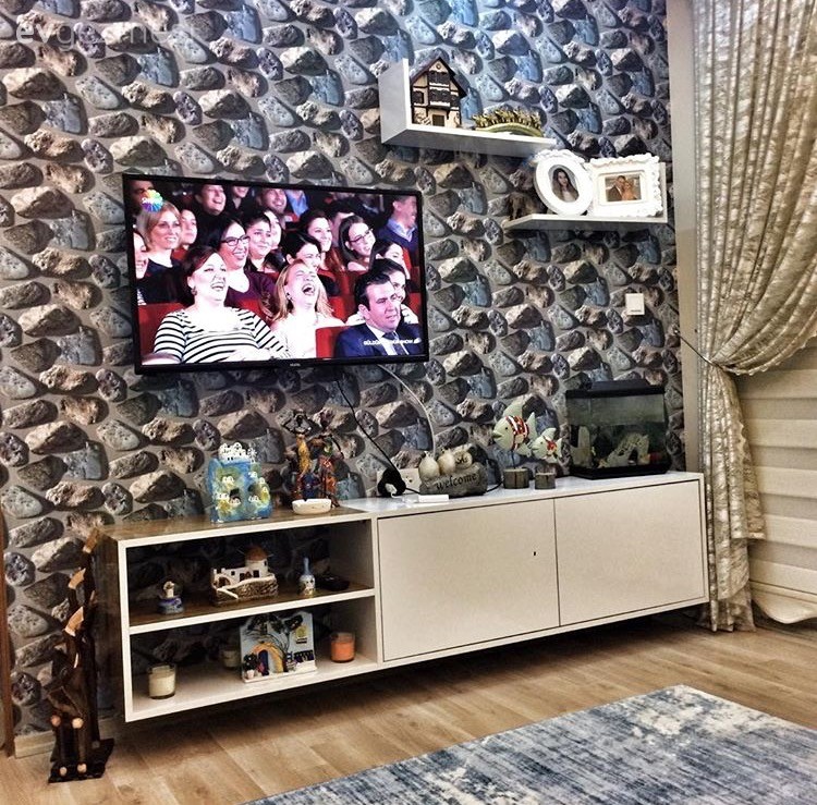 Duvar kağıdı, Oturma Odası, Tv ünitesi