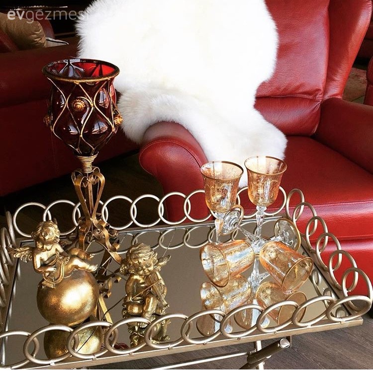 Berjer, Dekoratif Objeler, Kırmızı, Salon