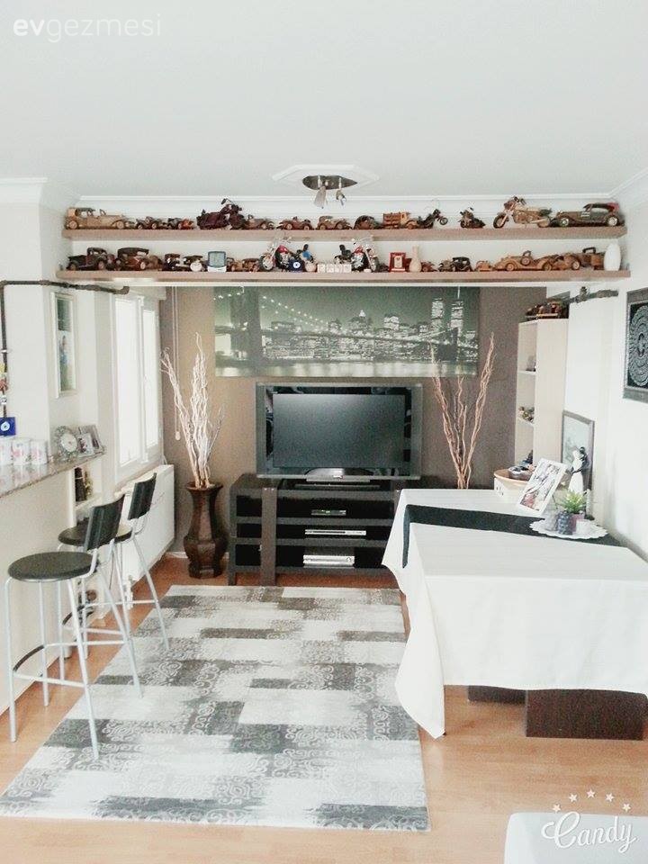 Songül hanımın kullanışlı ve iç açıcı, kutu gibi evi..