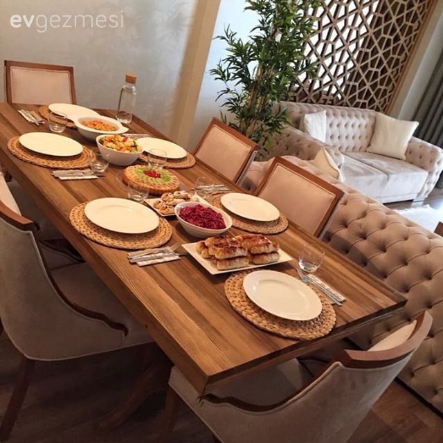 Yemek Odası, Salon, Ceviz, Sunum