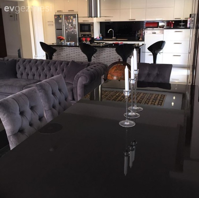 Gri, Mutfak, Siyah, Yemek Odası