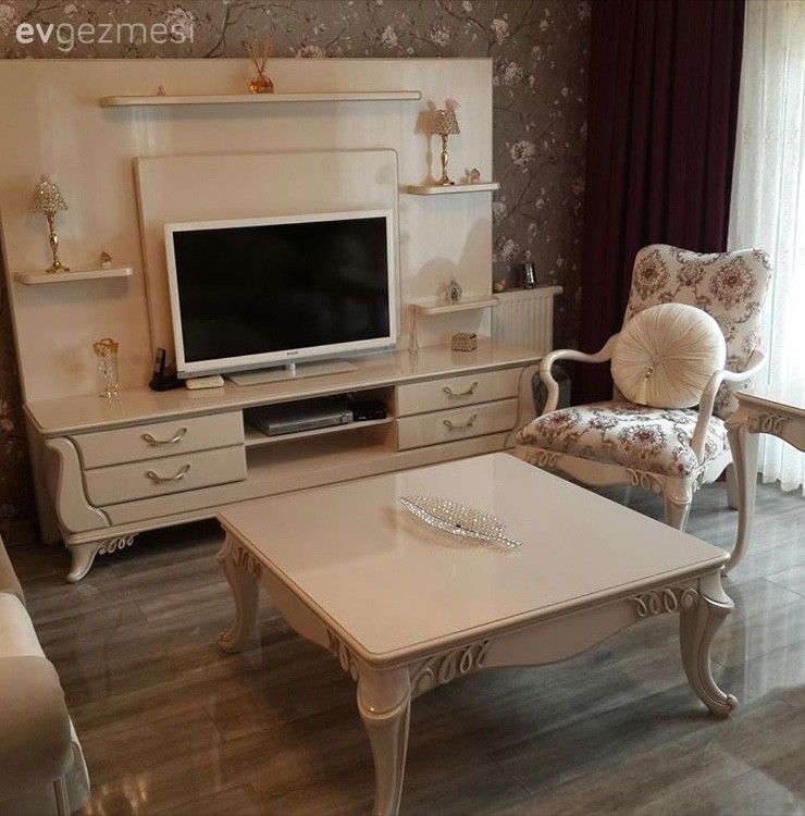 Duvar kağıdı, Salon, Tv ünitesi